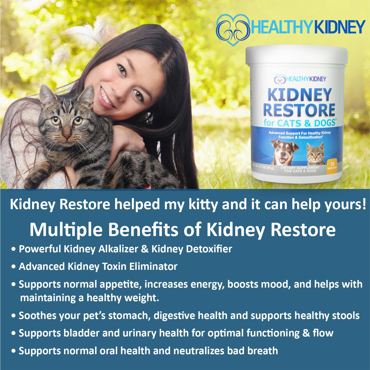 Kidney Restore: formule naturelle adaptée aux animaux âgés sans additifs artificiels