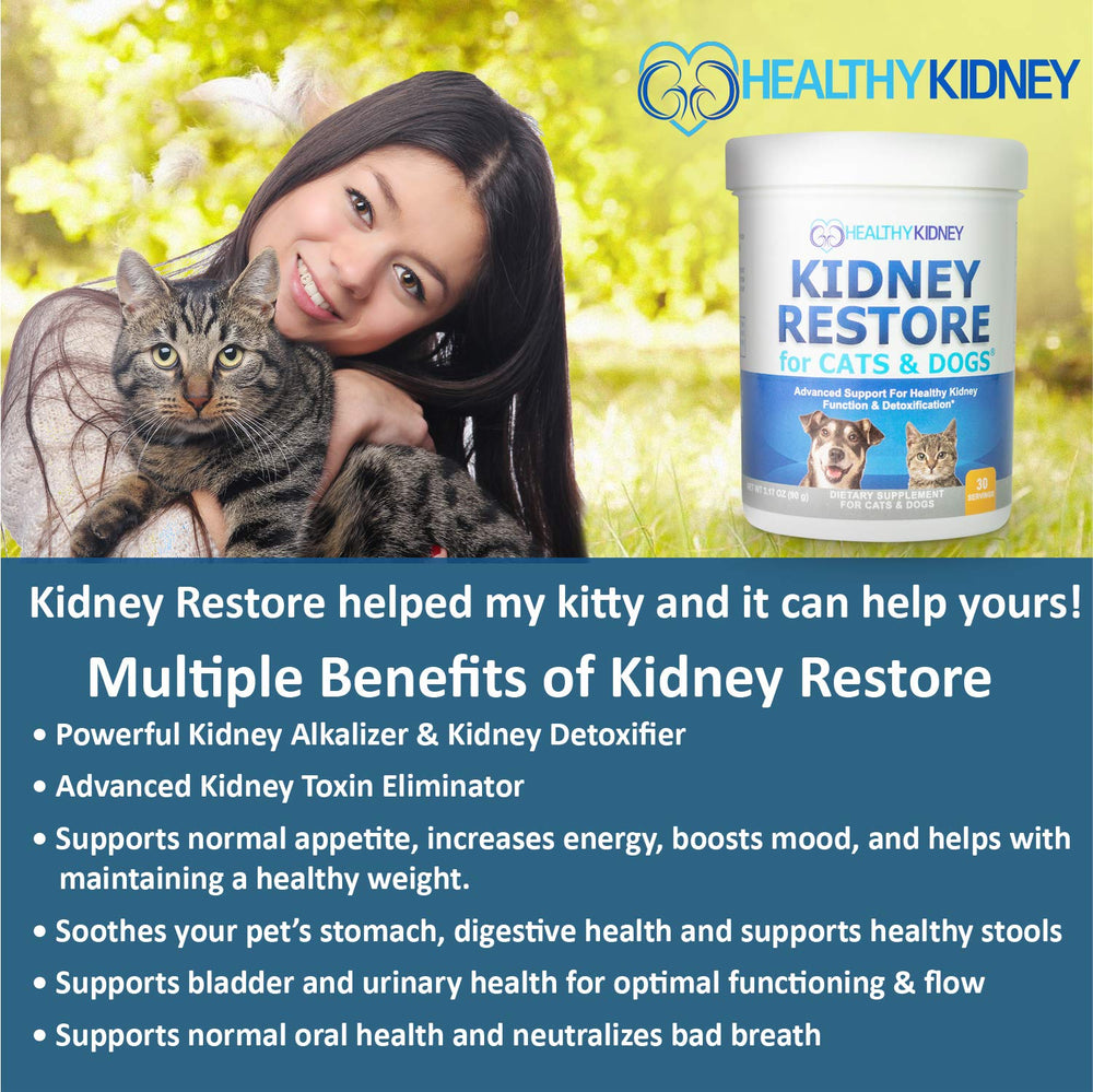 Kidney Restore: formule naturelle adaptée aux animaux âgés sans additifs artificiels