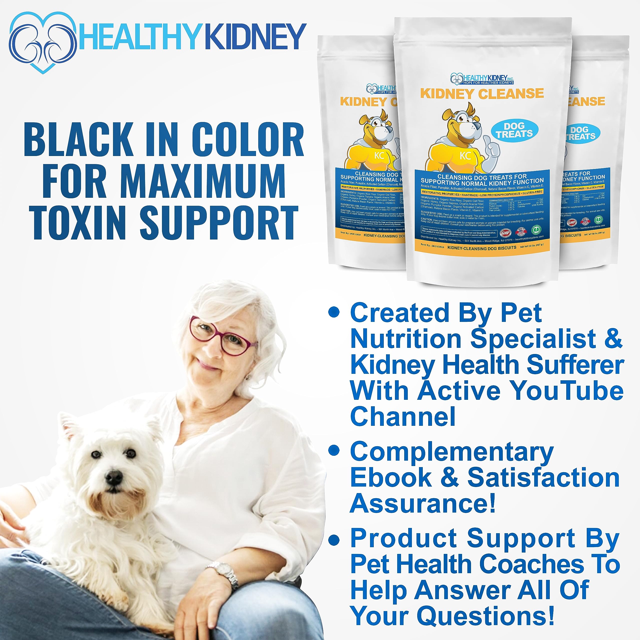 Kidney Restore: gout bacon apprécié, support rénal possible pour chiens.
