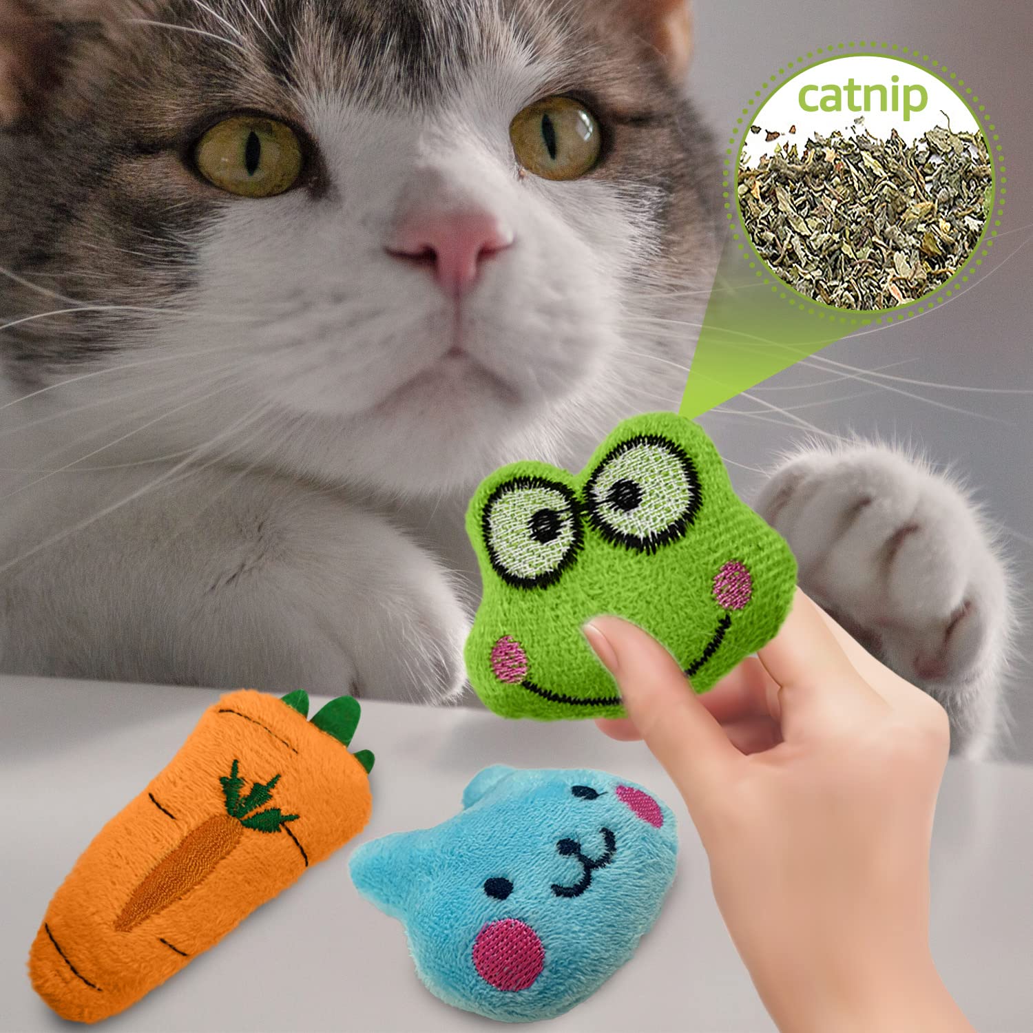Souris-balle avec plume Kidpet, stimulation sensorielle et plaisir de mordillement.