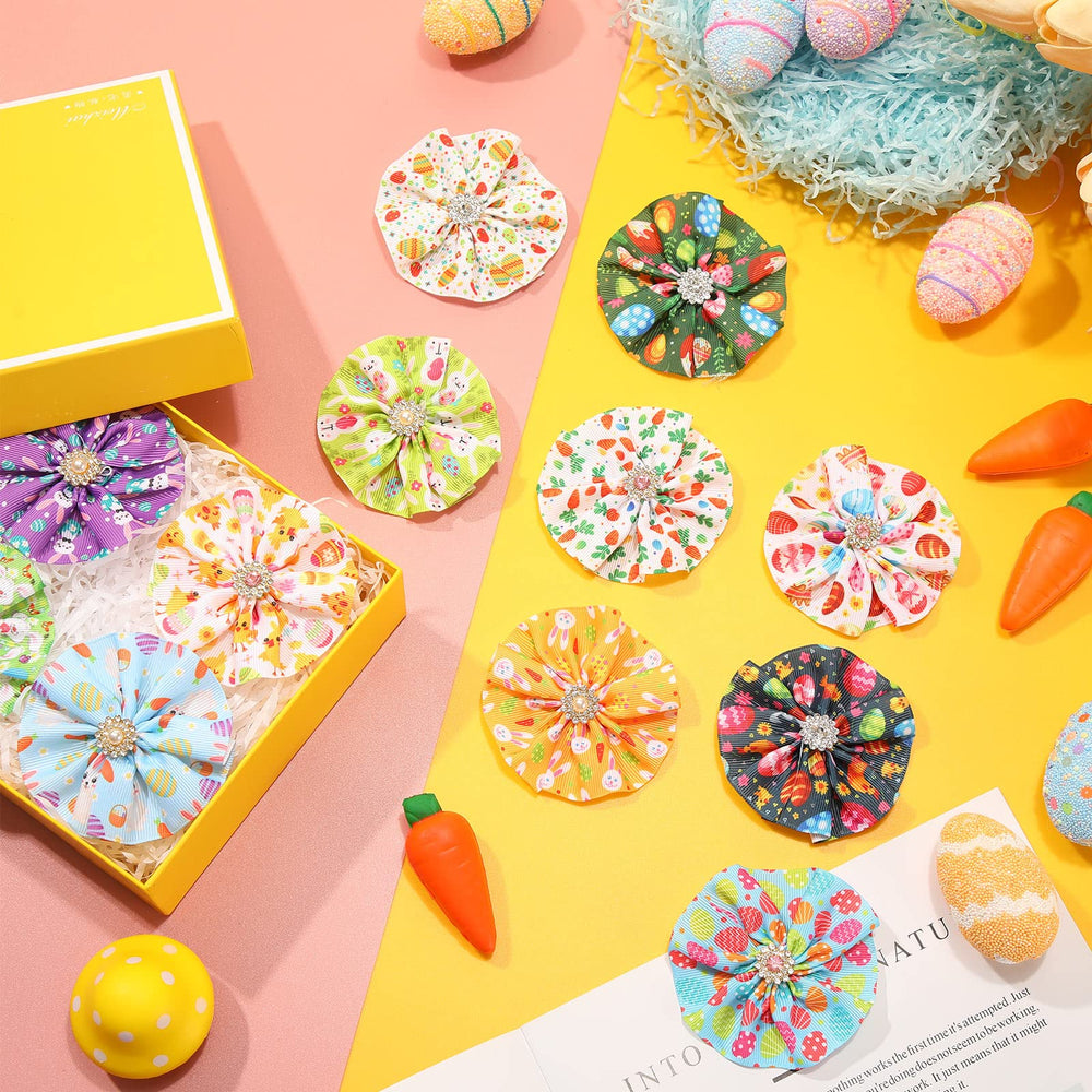 Kigeli noeud Paques fleurs et oeufs, parfait pour costumes festifs.