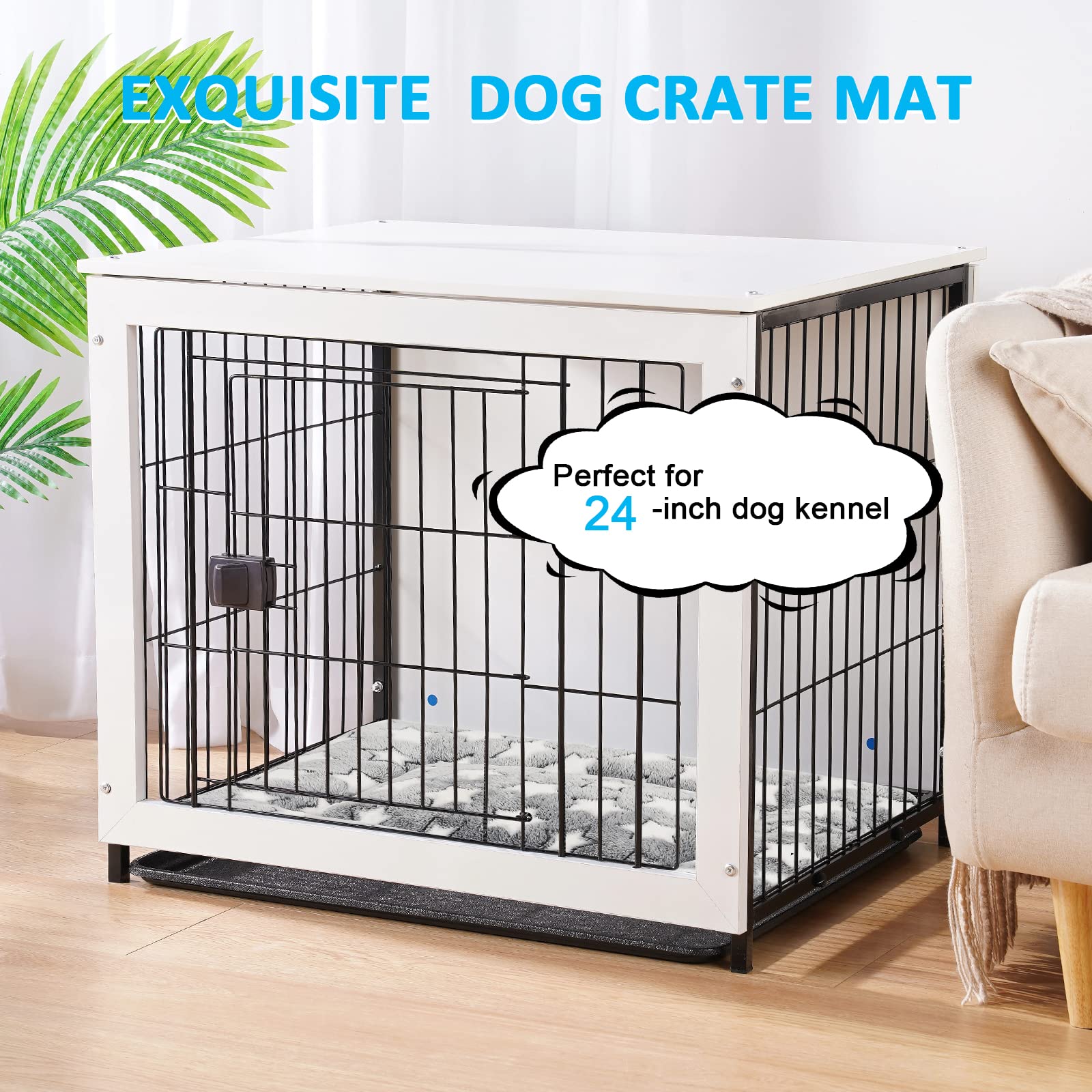 Tapis-chien-cage-24pouces-rembourre soutient les petites races.