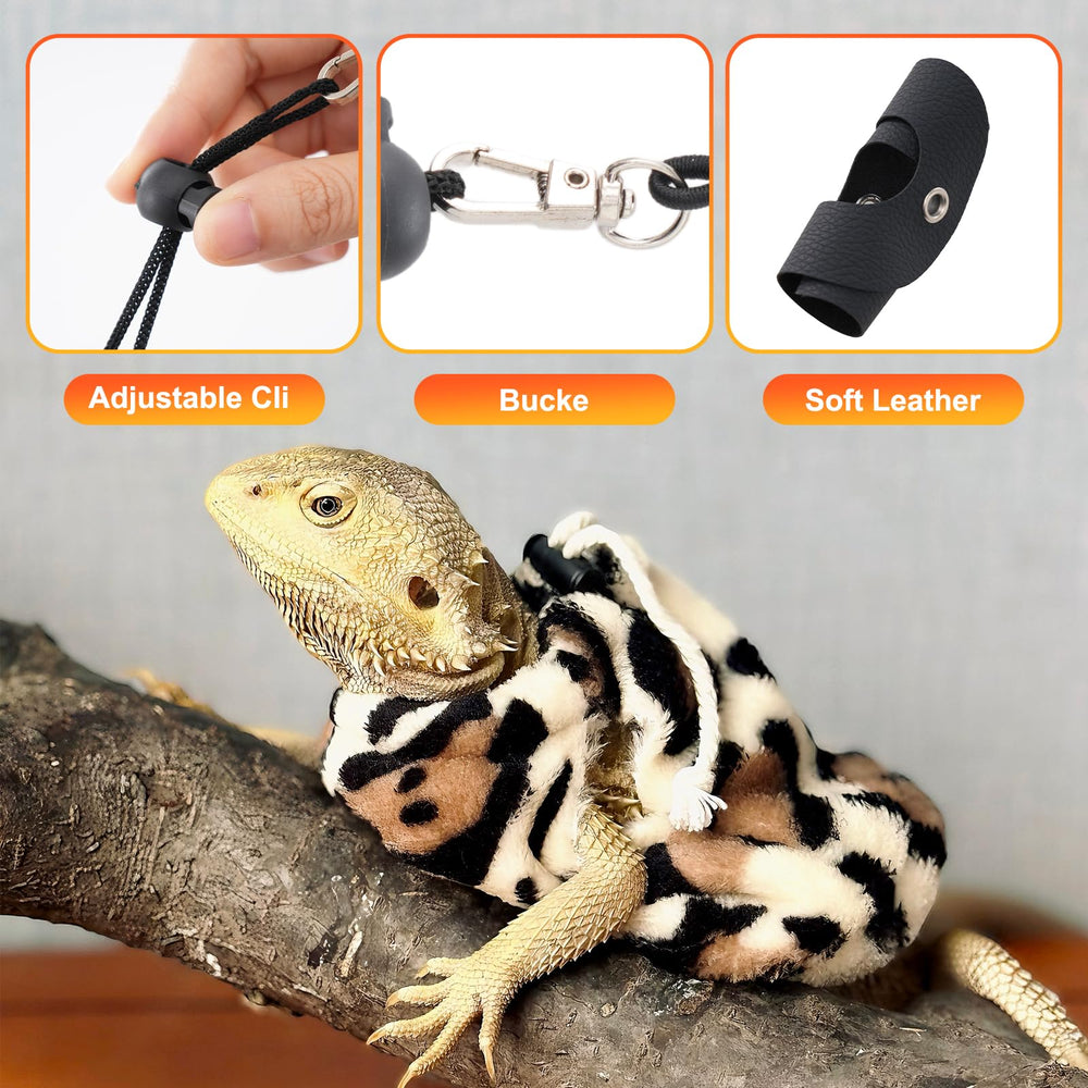 Kiiocwev harnais-lézard anti-perte pour reptiles lors des balades.