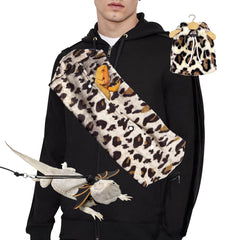 Kiiocwev dragon barbu porte-sac imprimé léopard, transport sûr et confortable.