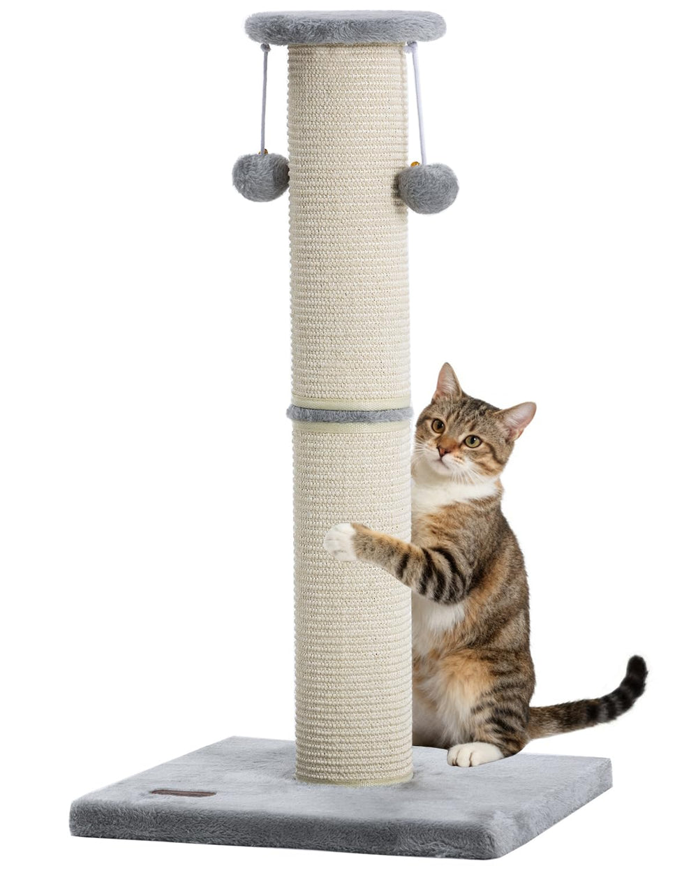 Kilodor poste-chat 34 pouces, base lourde, griffage sécurisé en intérieur.