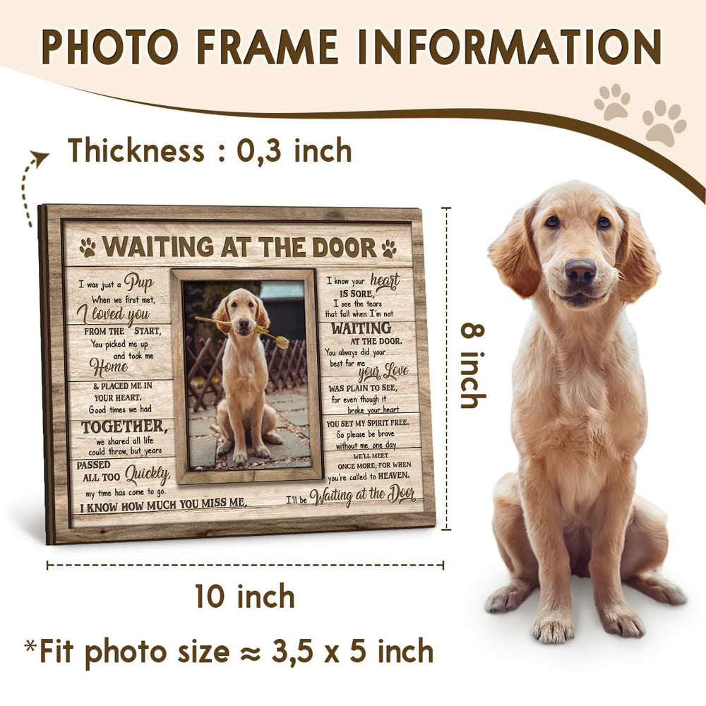 Kilyhome cadre mémoire chien bois double couche apporte chaleur à votre coin souvenir