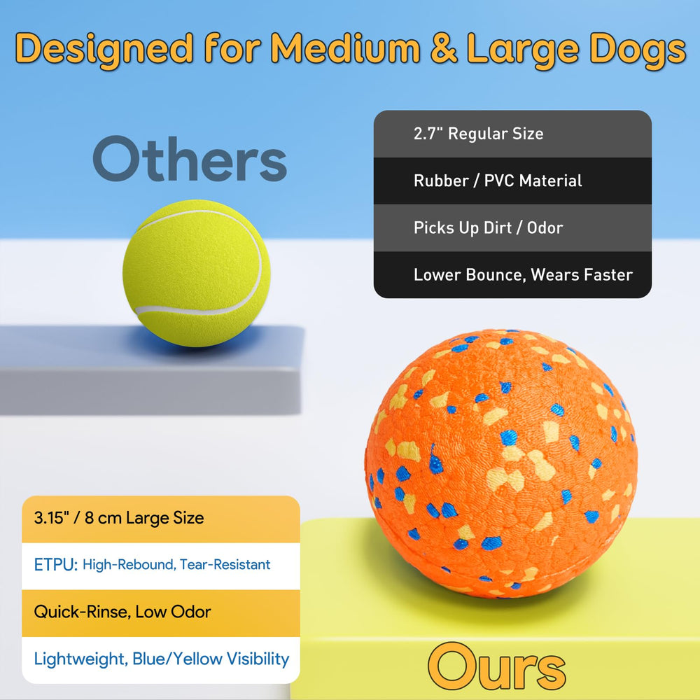 Kimee Boules Tennis Chiens, rebond élevé pour un jeu dynamique.