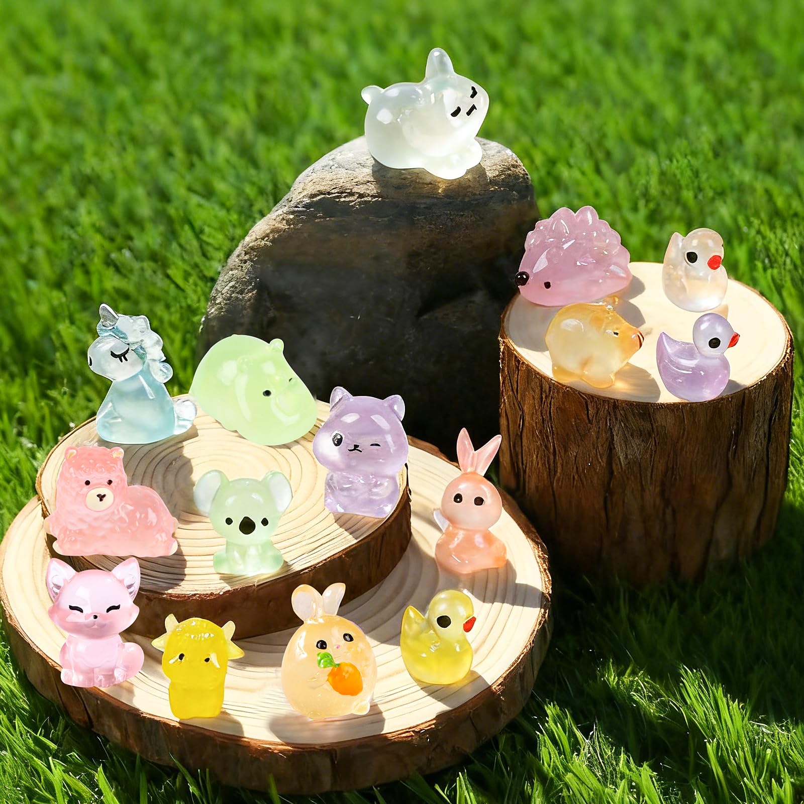 KIMOBER grenouille lumineuse : décor joyeux pour terrarium ou jardin.