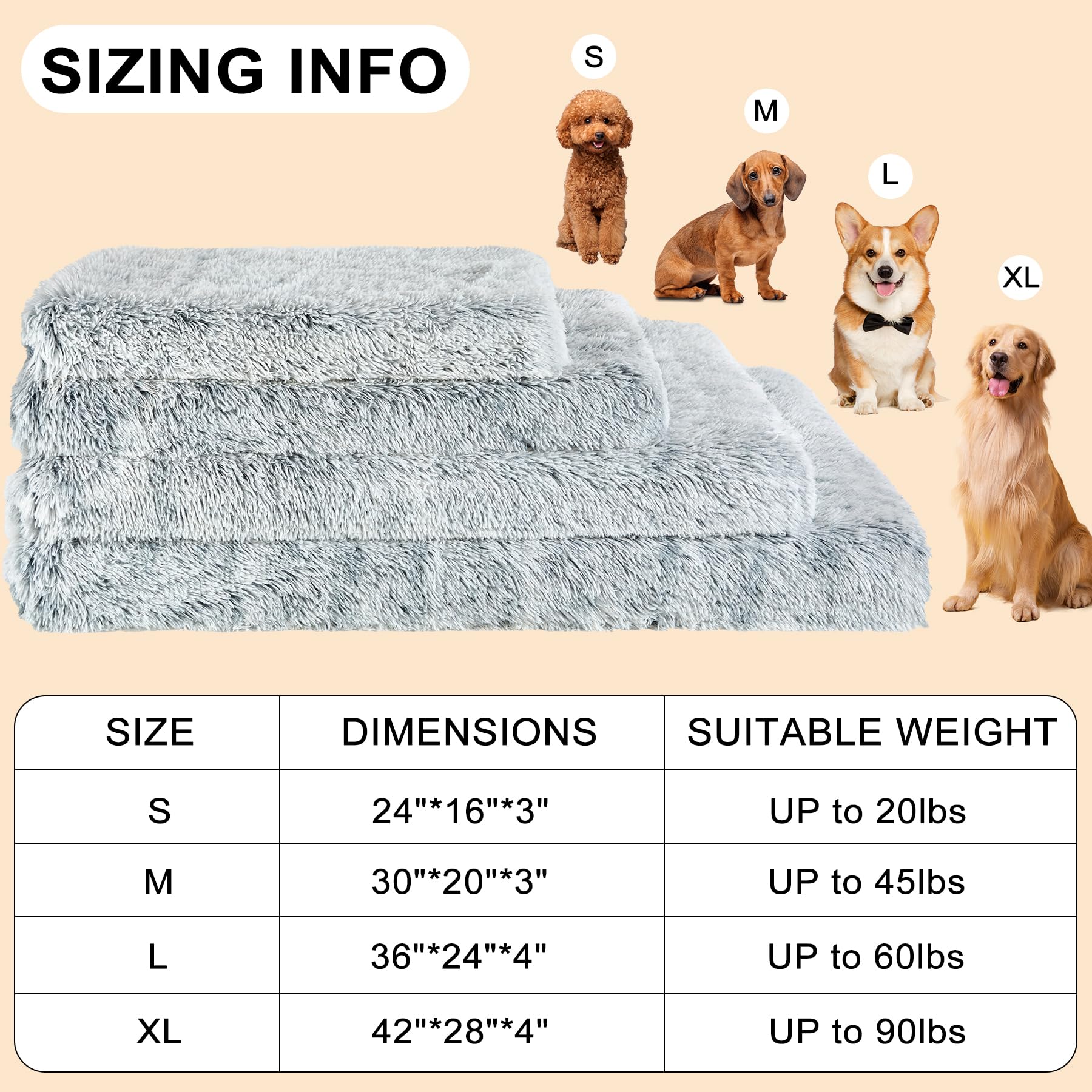 Confort durable gris Kimpets, idéal pour chien de taille moyenne.