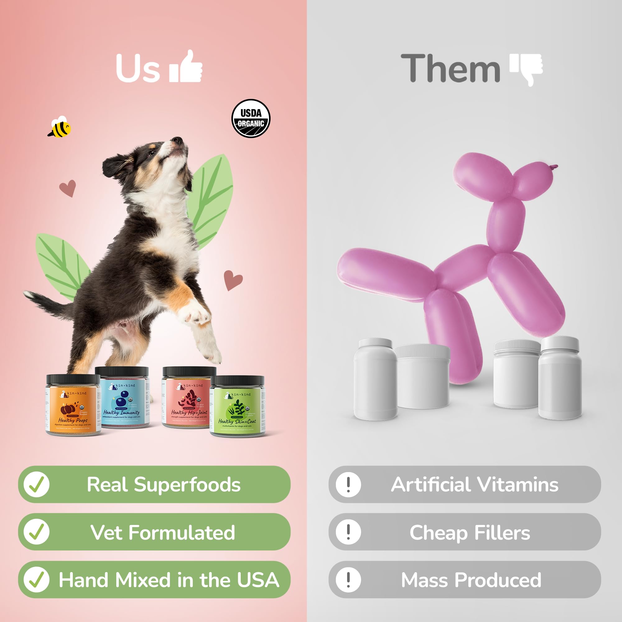 Kin-kind huile coco bio – peau sèche et poils brillants après utilisation.