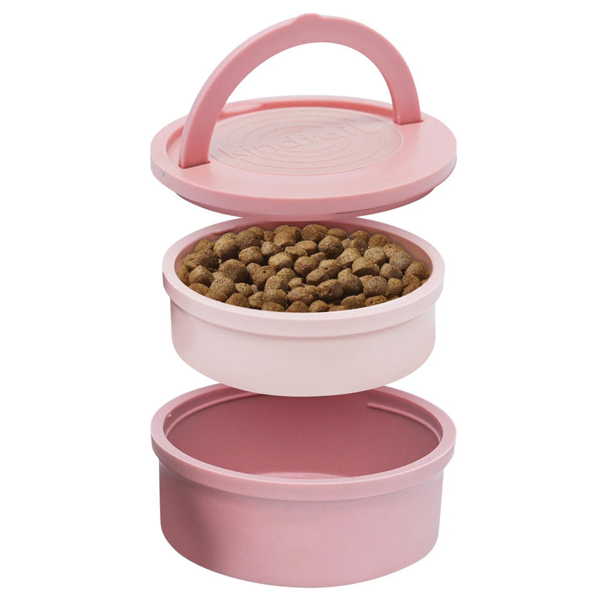 KindTail bols de voyage pour chien avec poignée et couvercle, pratique lors des trajets.