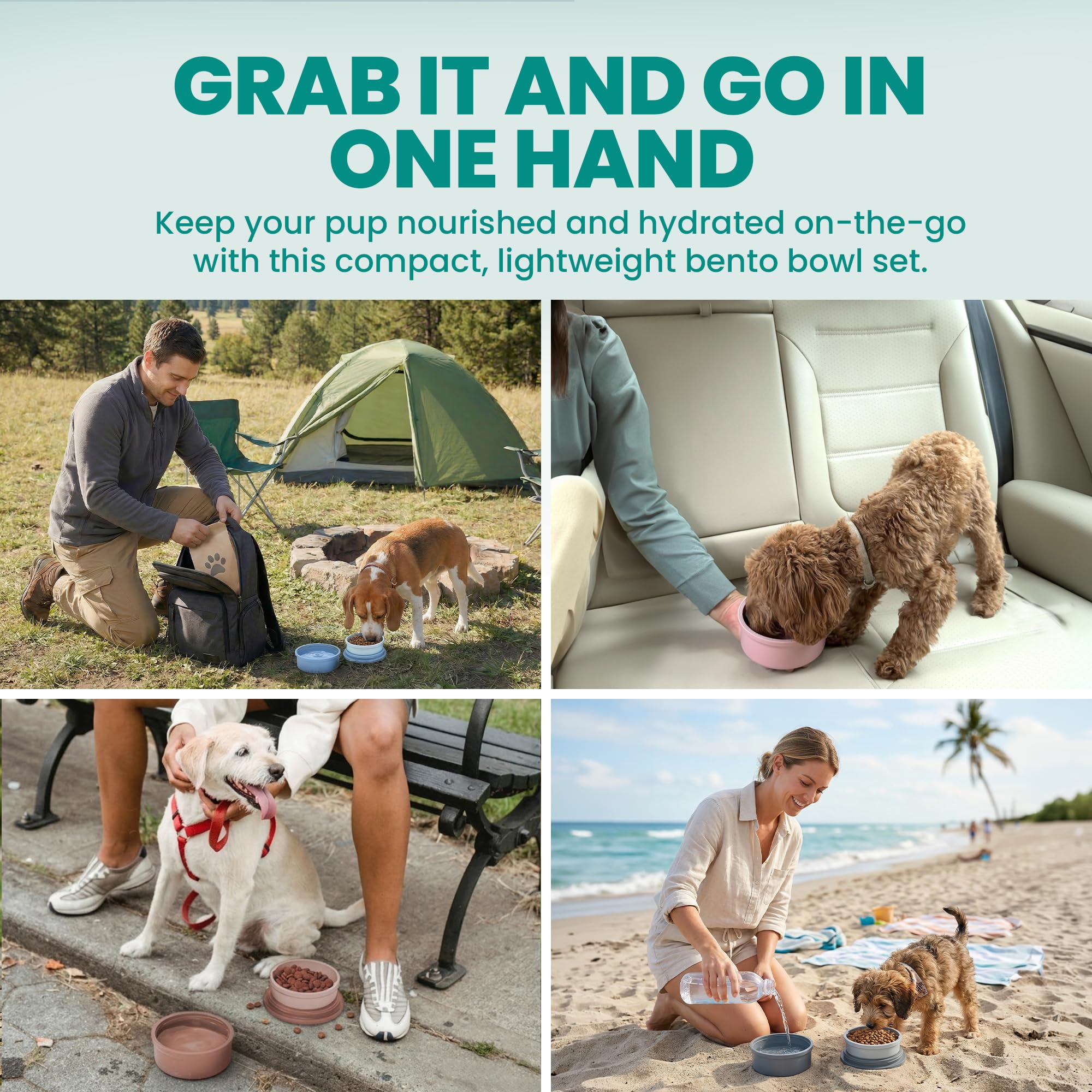 KindTail bols emboîtables et compacts, rangement facile en voyage.