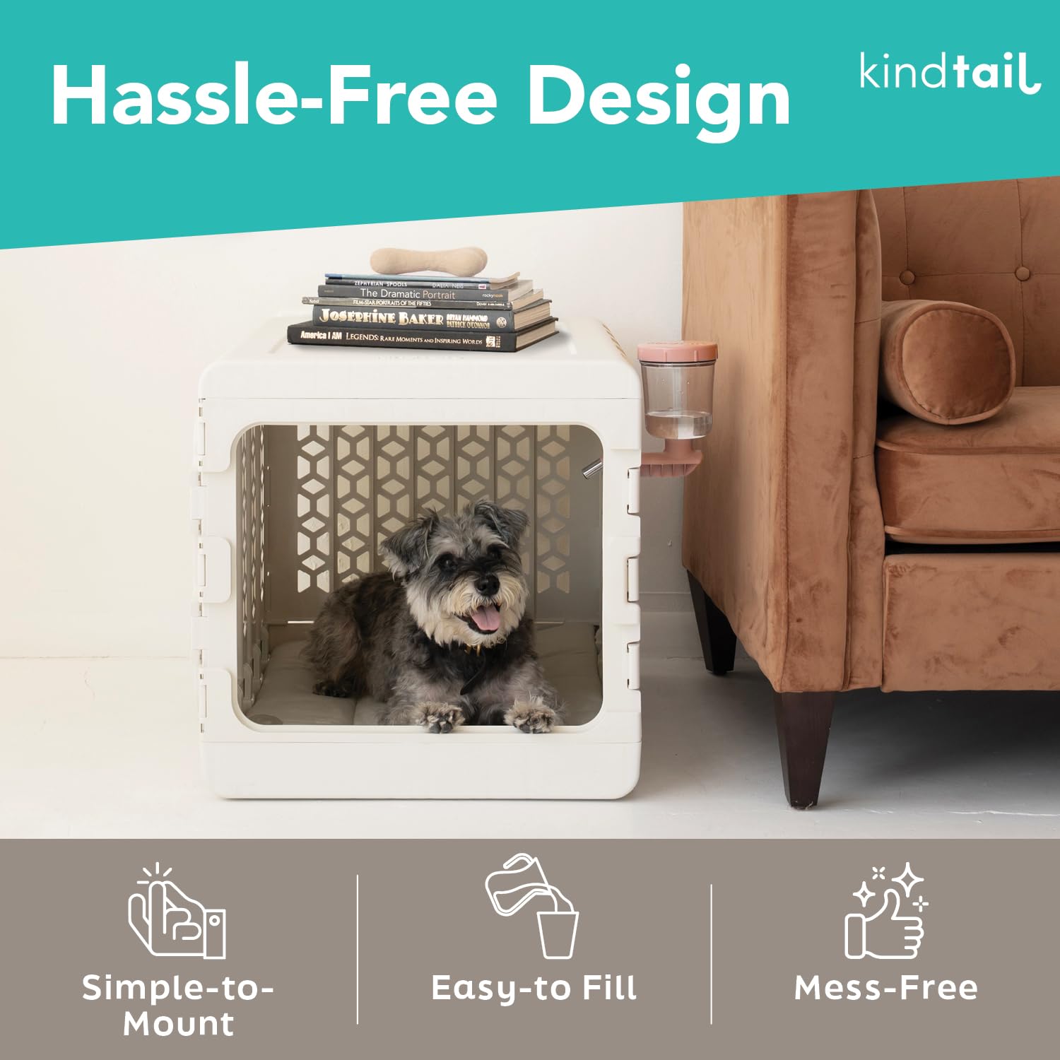 PAWDLE sans BPA et embout inox, design sûr et non toxique.