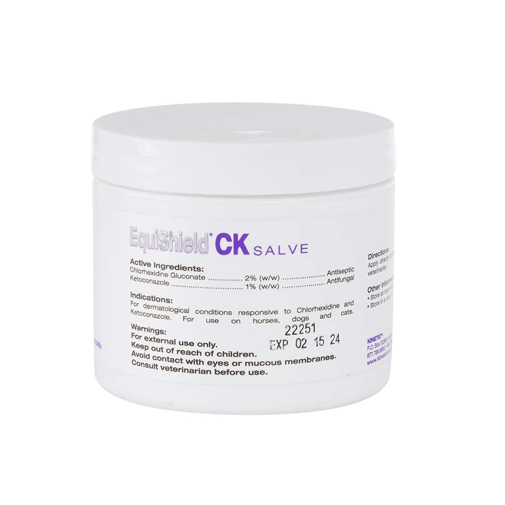 Kinetic Vet EquiShield CK Salve sur peau, pour un soin local pratique et quotidien.