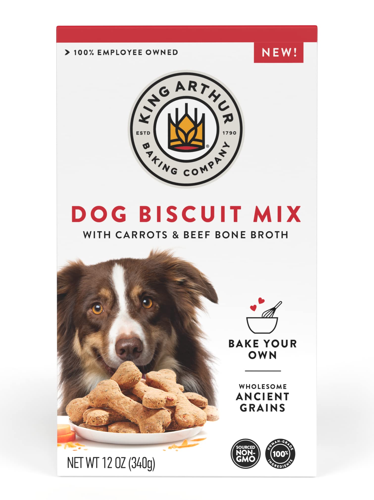 King Arthur biscuit pour chien dans un bol, prêt à préparer des friandises savoureuses