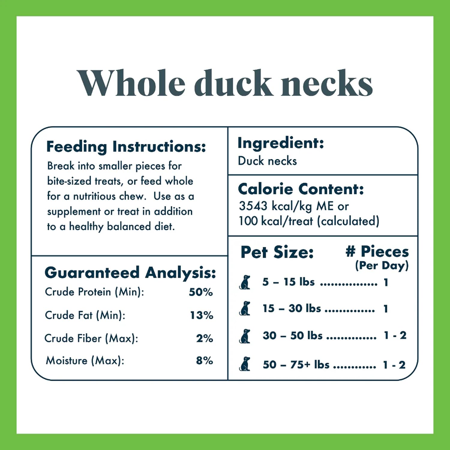 King Lou Pets - Cou de canard entier, déshydraté pour garder les nutriments.