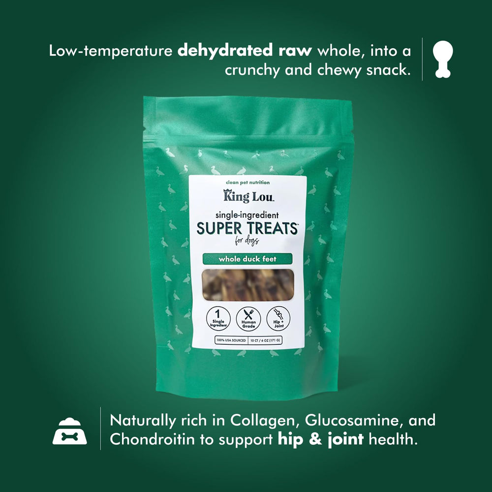 King Lou Pets glucosamine et chondroïtine naturellement présents dans les pieds.