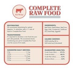 King Lou Pets — liste d'ingrédients simples et transparents pour une alimentation complète.