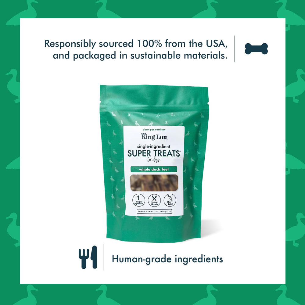 King Lou Pets une seule ingrédient, friandise simple et naturelle.