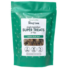 King Lou Pets pieds de canard entier, friandise naturelle pour la dentition.