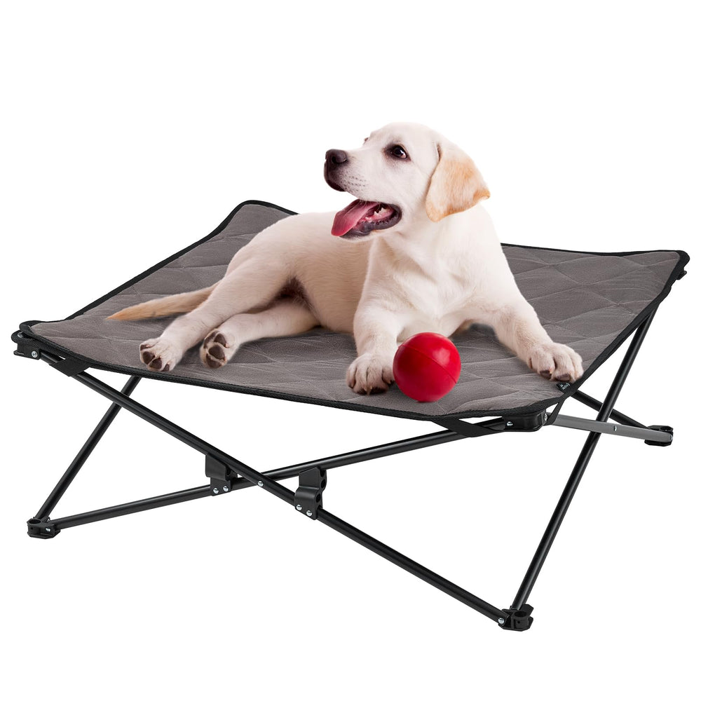 KingCamp lit-chien-eleve-camping favorise un repos stable lors des sorties extérieures.