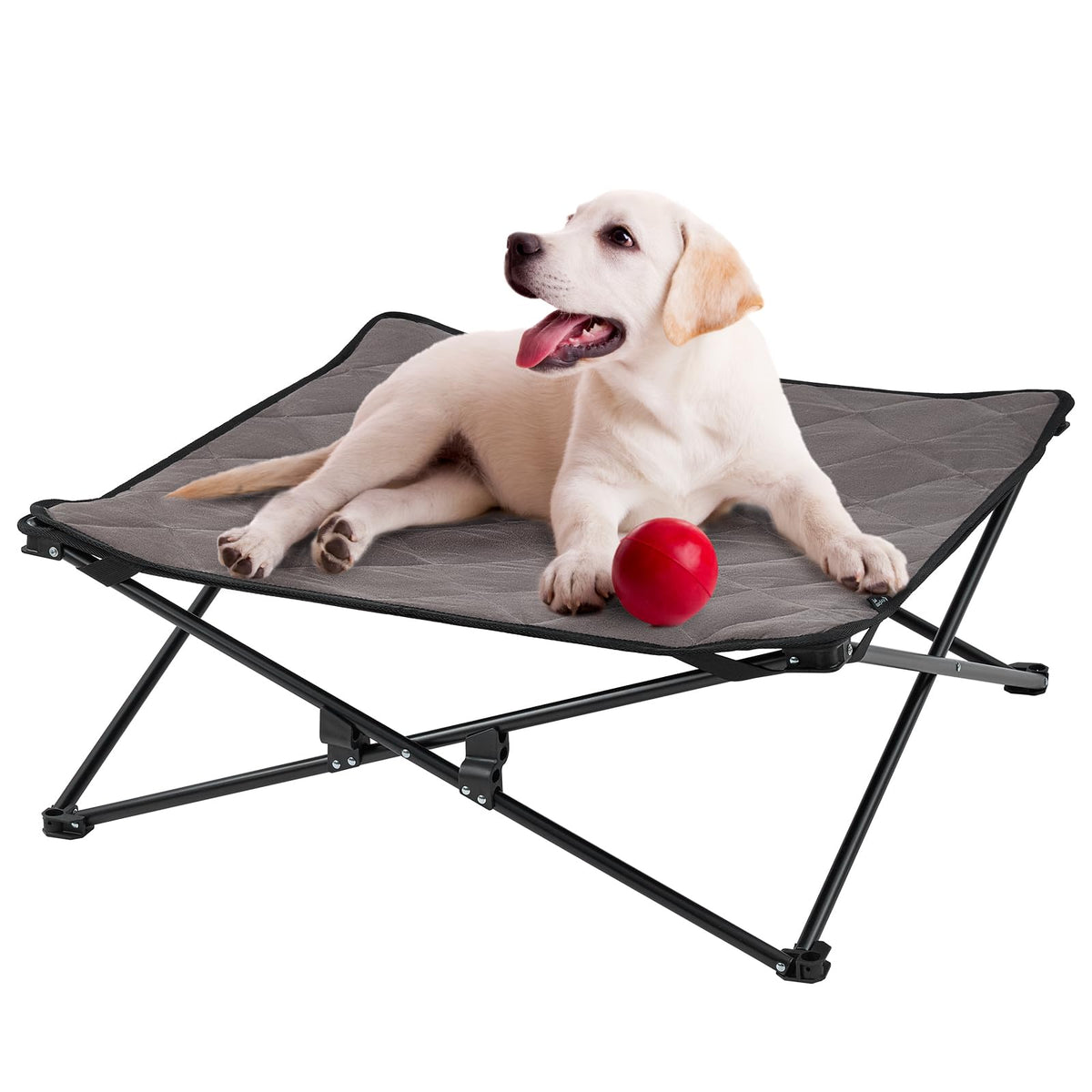 KingCamp lit-chien-eleve-camping favorise un repos stable lors des sorties extérieures.