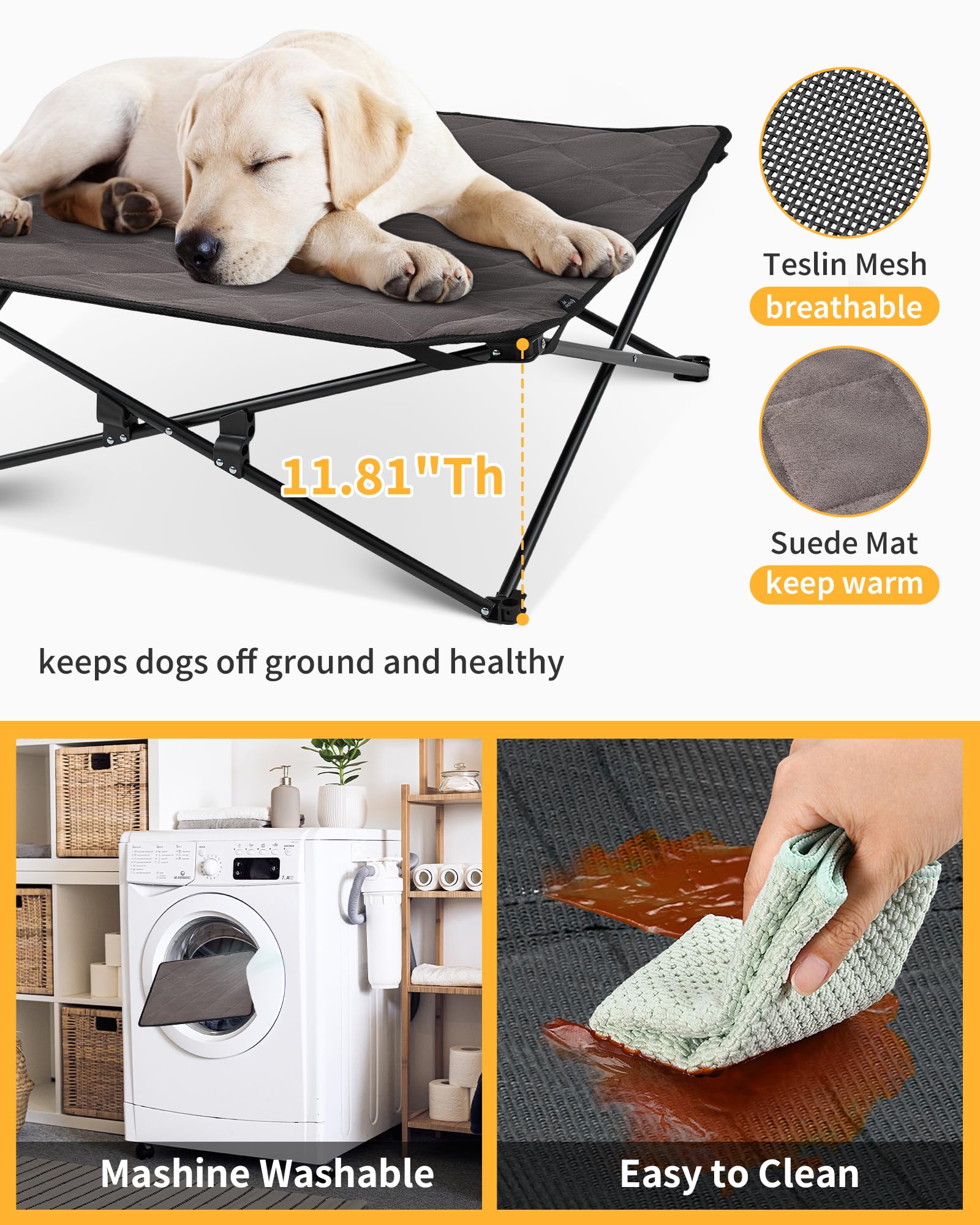 KingCamp matelas-nettoyage-amovible nettoyable facilement en machine.