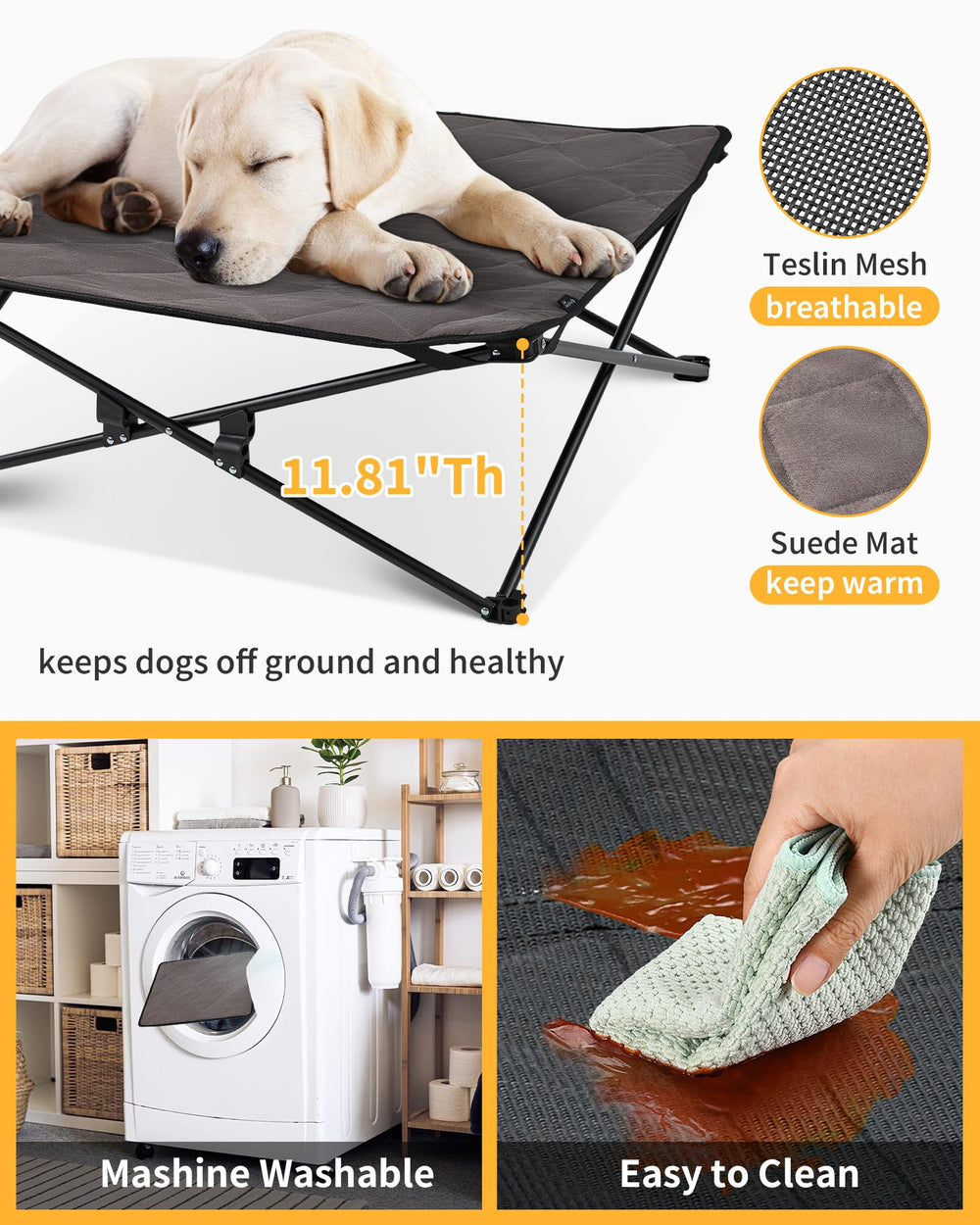 KingCamp matelas-nettoyage-amovible nettoyable facilement en machine.