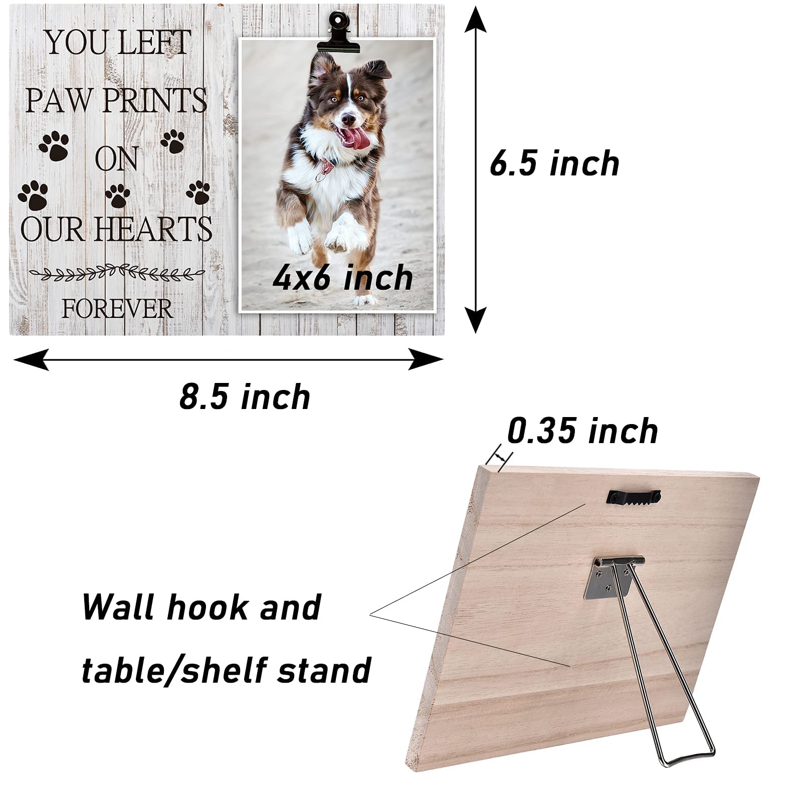 Emballage cadeau KINGNOW prêt à offrir, cadre mémorial pour animal.