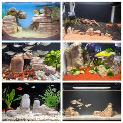 Roches KINGRUI pour aquarium et terrarium, décor polyvalent.