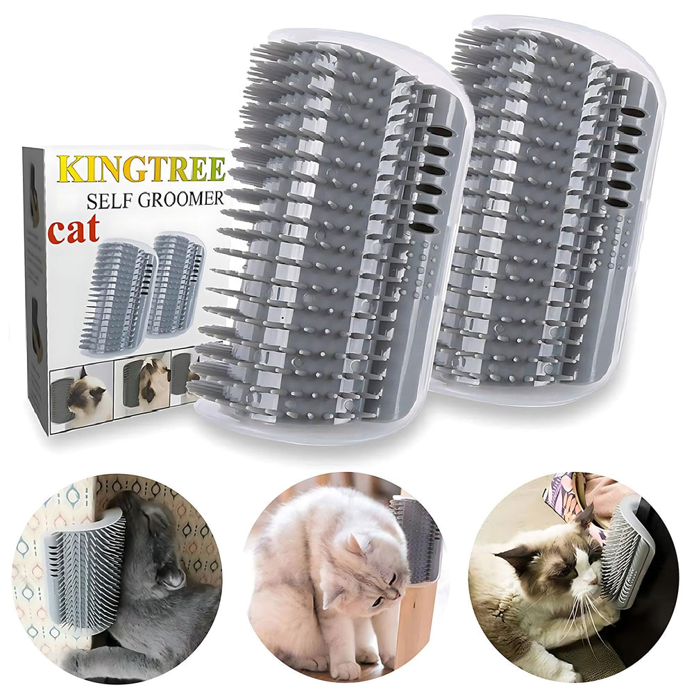 Kingtree grattoir de coin chat mural pour massage doux et auto-brossage.