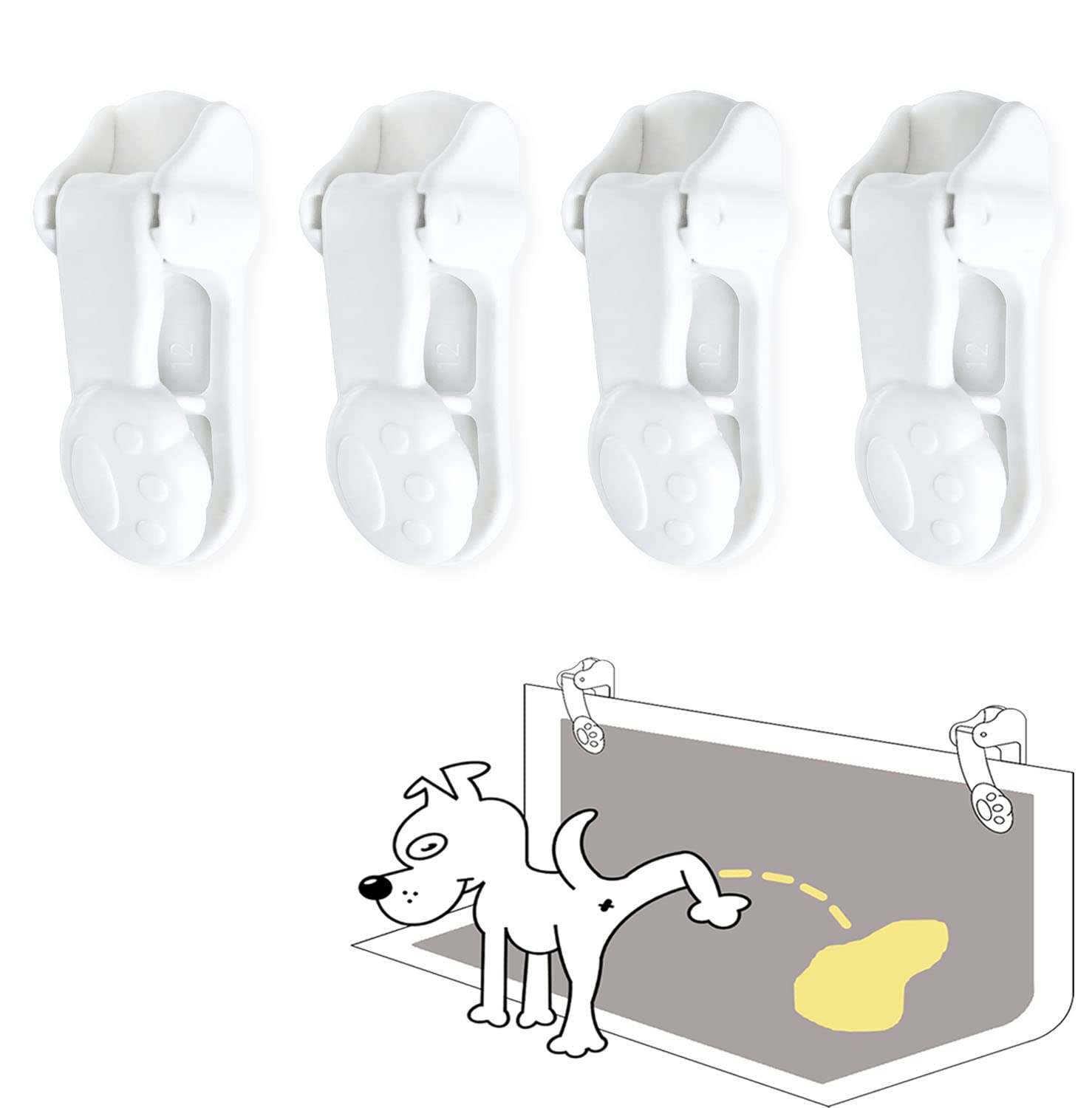 Kingwee porte-tapis chiens murs – ensemble monté pour entraînement intérieur.