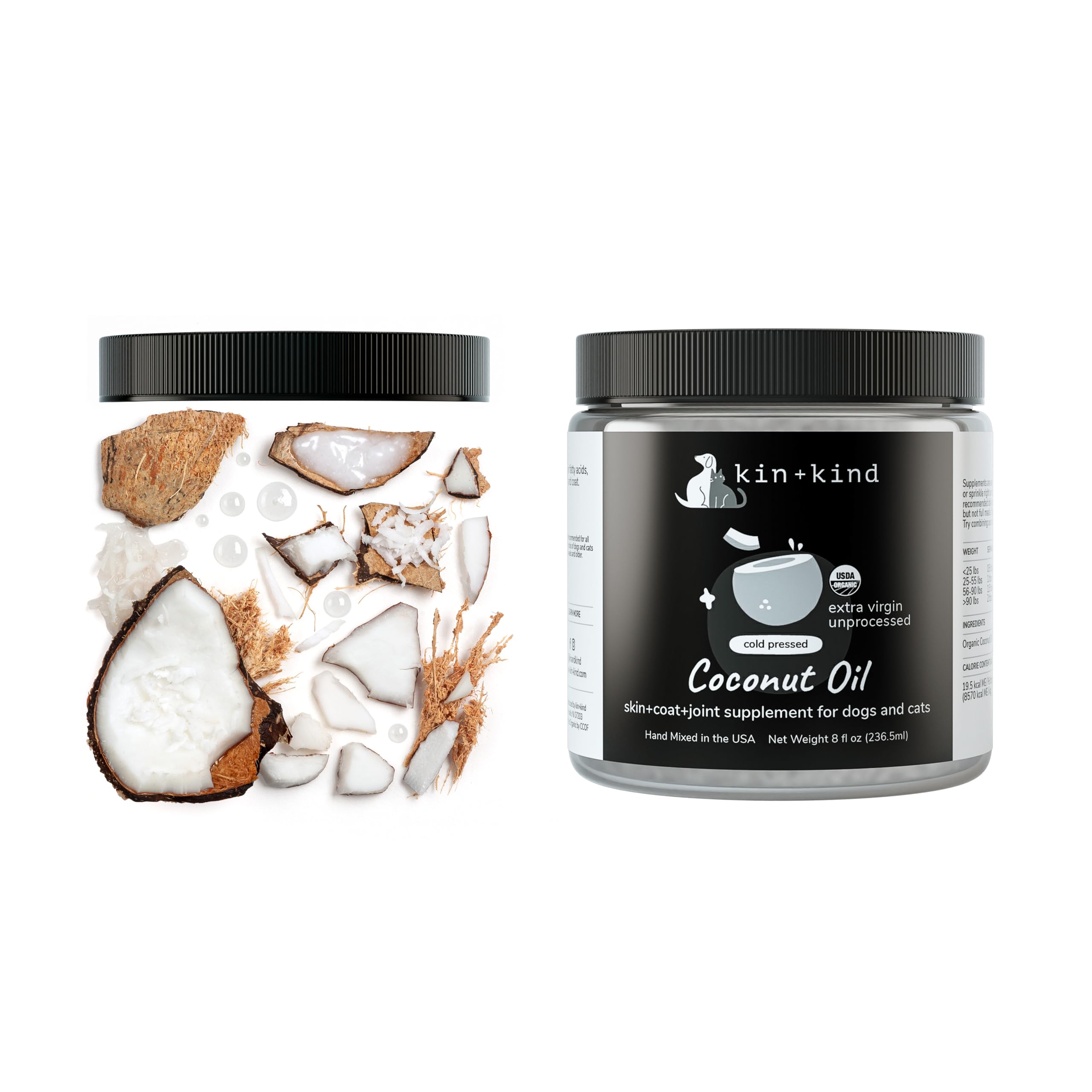 kin+kind huile coco bio – Formulation artisanale américaine
