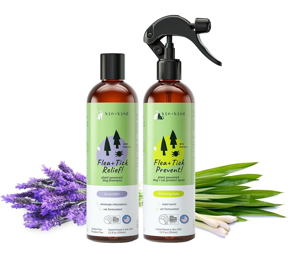 Kin+Kind lavande-shampoo-chien : soin doux pour le pelage et les zones sensibles.
