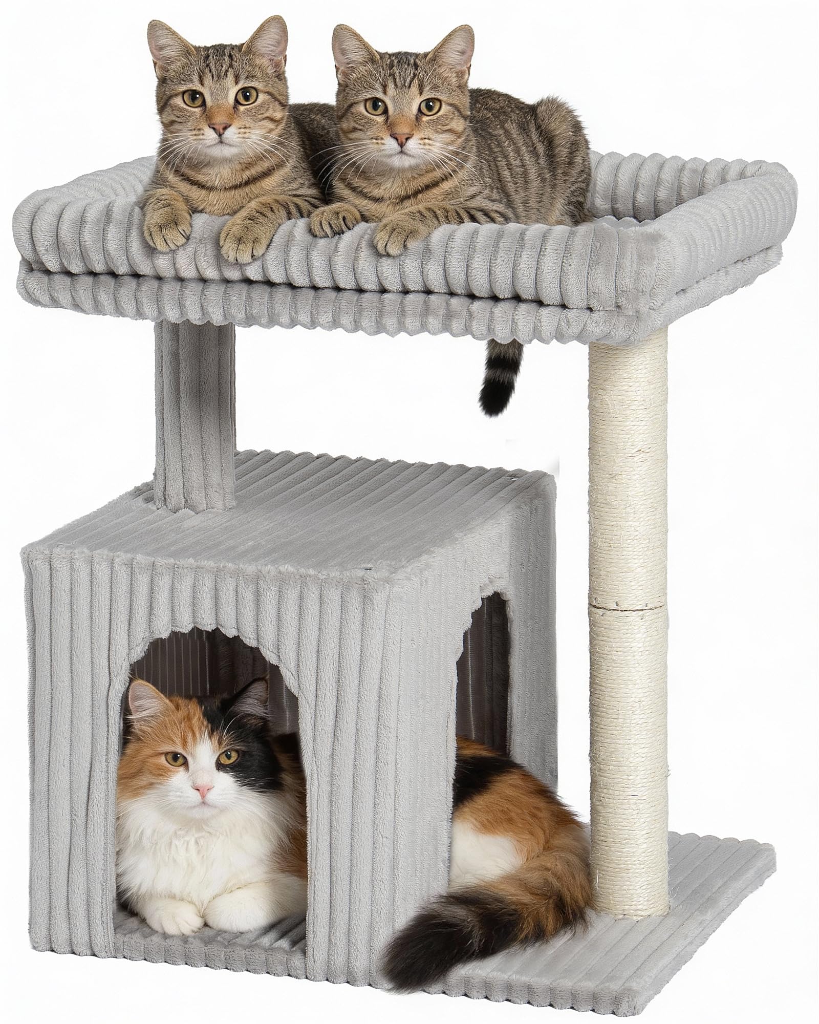 KinoTail arbre-chat grand perchoir: espace ample pour chats adultes