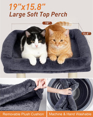 KinoTail arbre-chat postes sisal doubles pour griffage et exercice quotidien