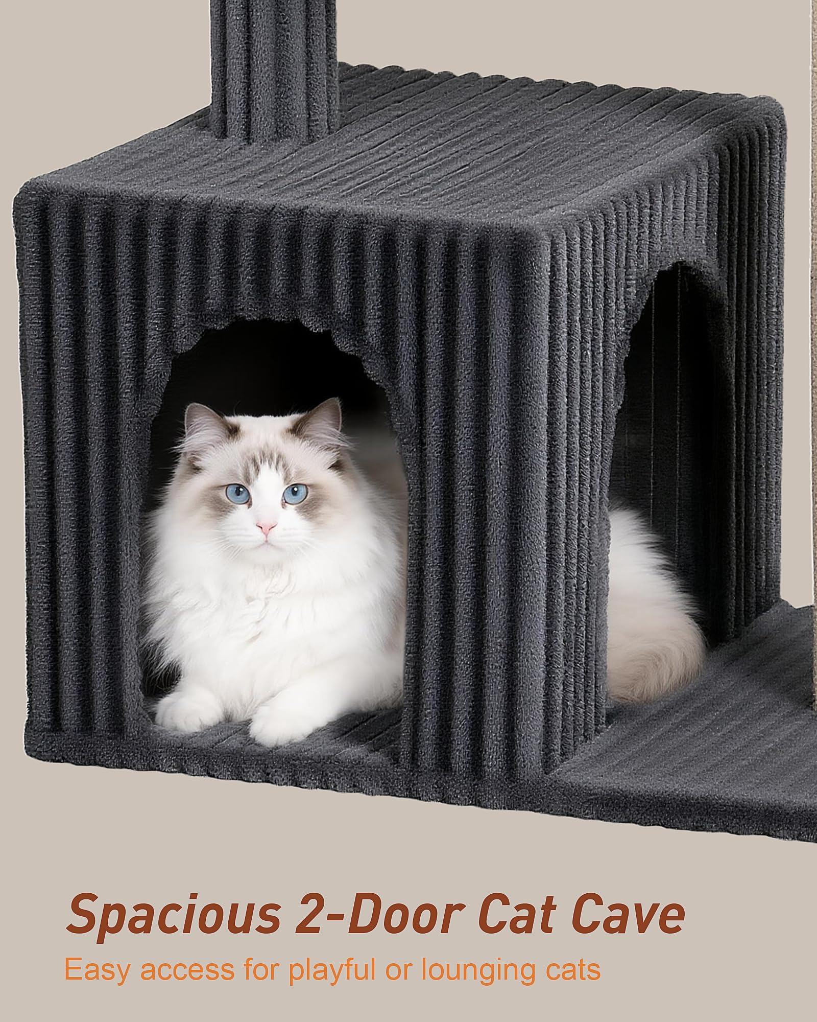 KinoTail condo à deux portes: accès facile et intimité pour votre chat.