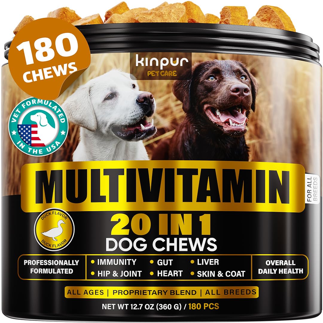 Kinpur Chien – emballage des bouchées 20-en-1, soutien immunitaire.