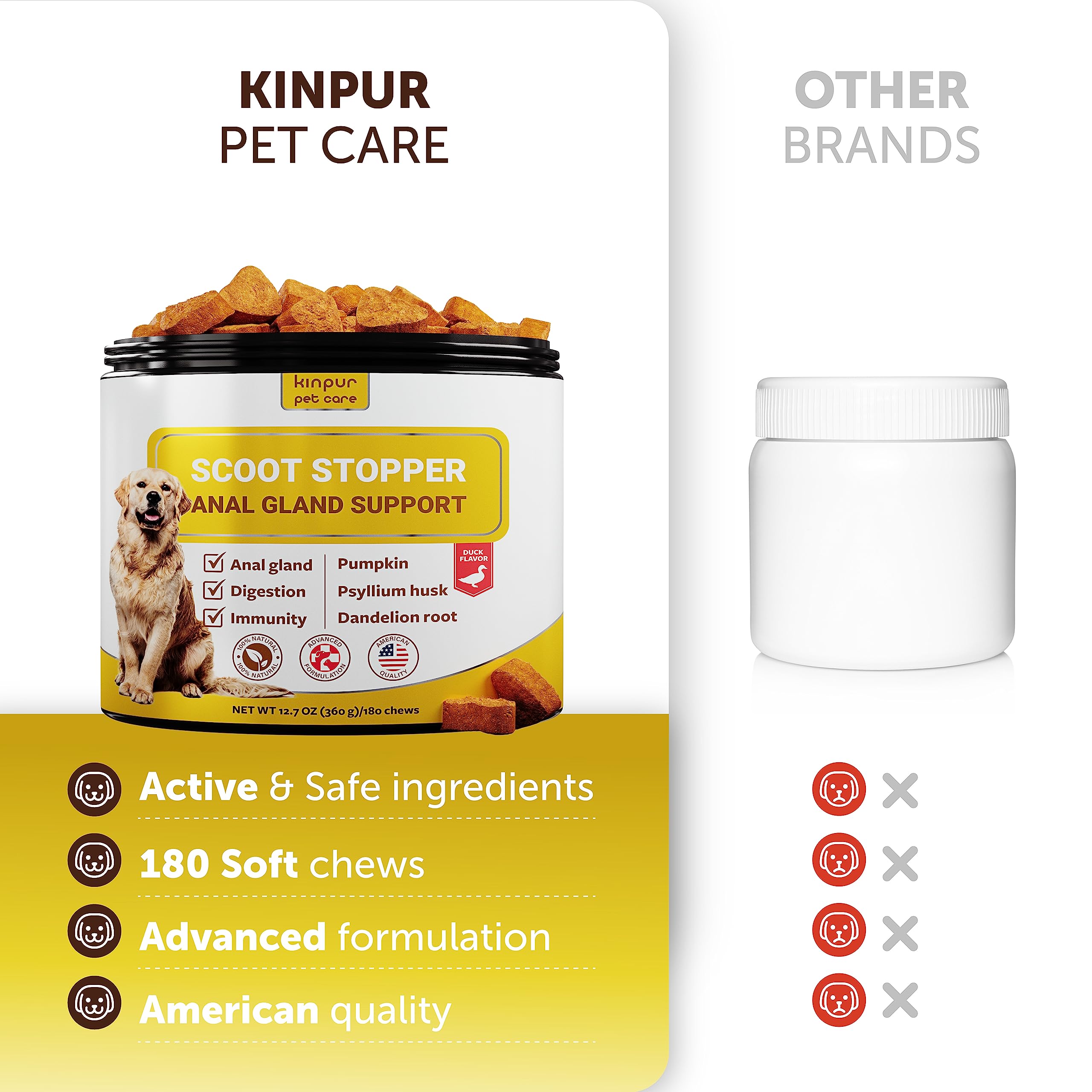Chien qui déguste Scoot Stopper Kinpur, récompense savoureuse