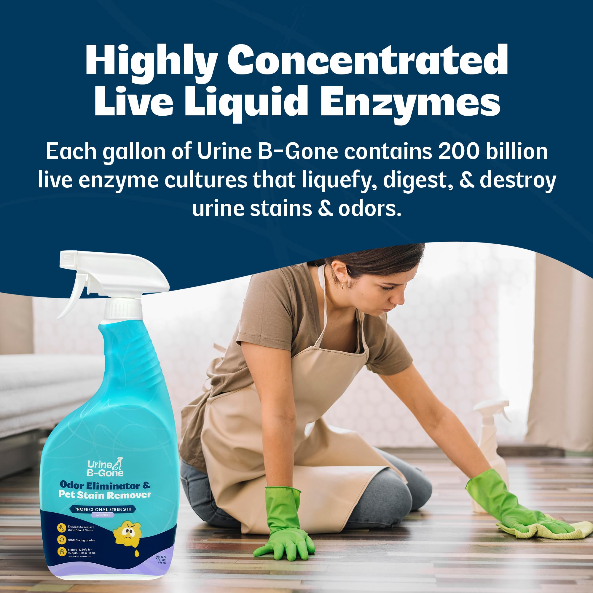 KinZua Urine B-Gone conditionnement 32oz, format pratique