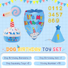 KIPRITII chapeau-anniversaire-chien : chapeau ajustable pour photos mémorables