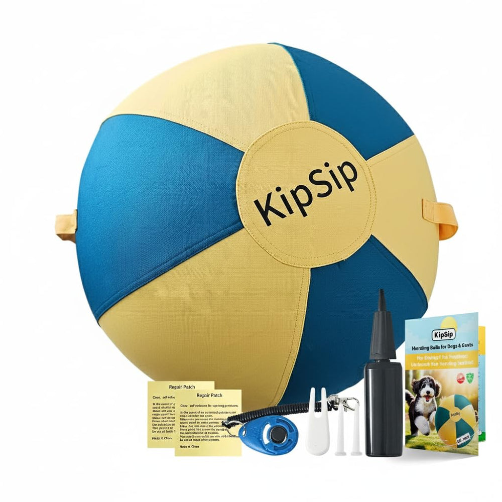 Balle KipSip d'entraînement 18 pouces avec poignées, stimulation mentale.