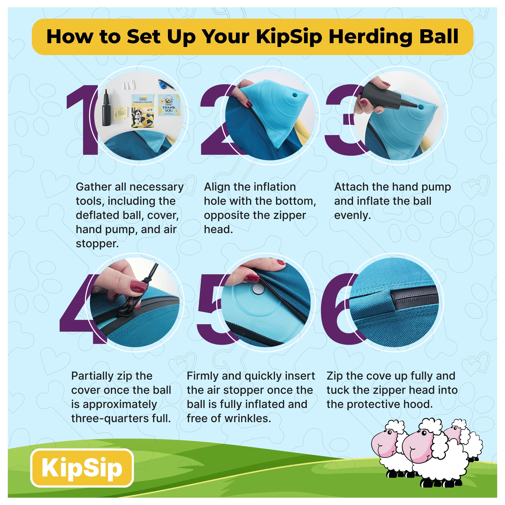 Balle KipSip idéale pour chiens actifs, stimulation mentale et énergie.
