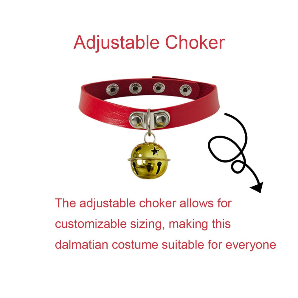 Collier dalmatien rouge Kipssmlse, ajustable pour un accessoire élégant