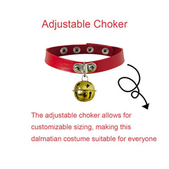 Collier dalmatien rouge Kipssmlse, ajustable pour un accessoire élégant