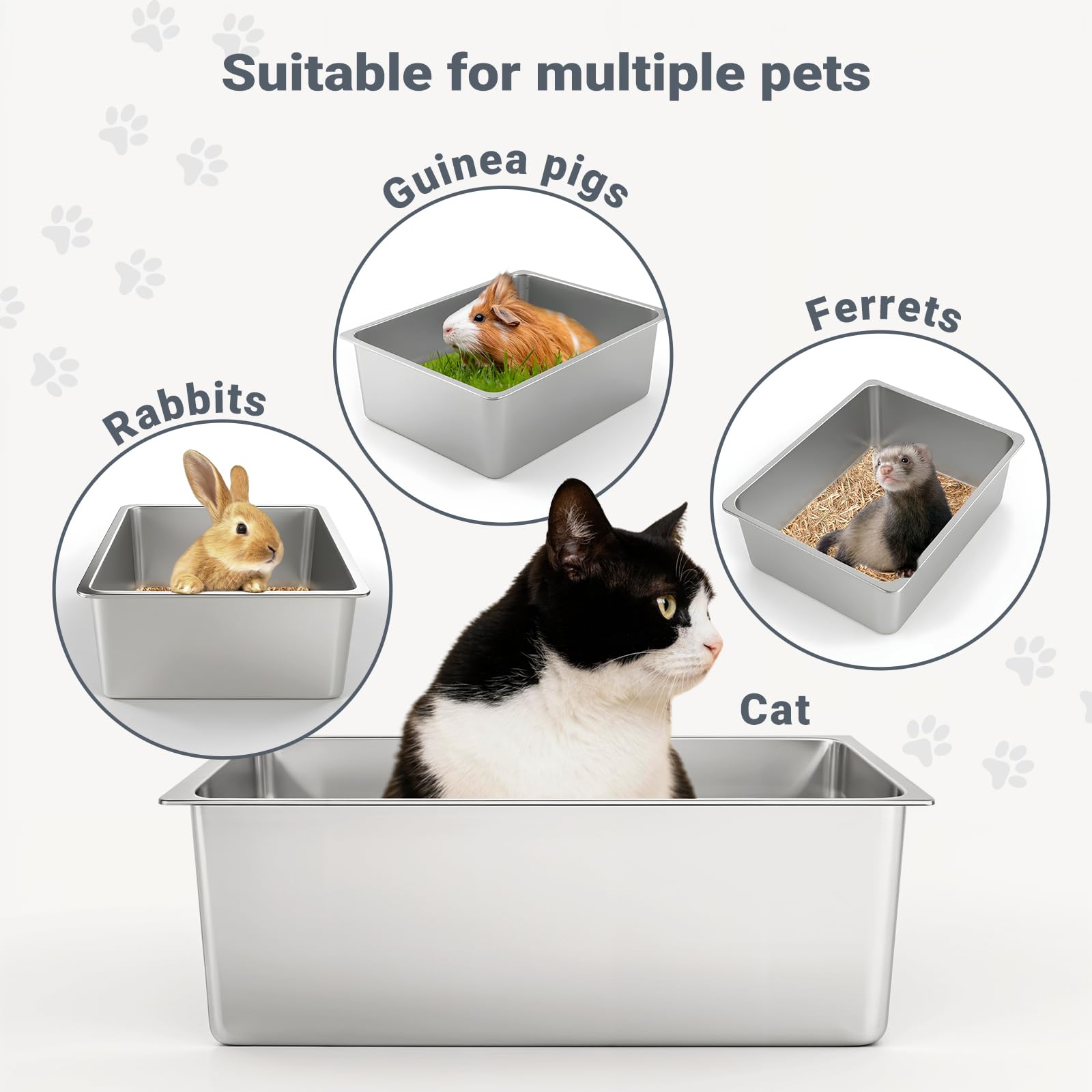 Convient aux chats, lapins et autres petits animaux, sans plastique.