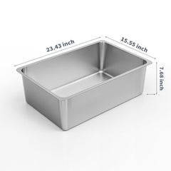 Boîte-litière inox XXL Kirecoo, hauts, retient les litières et protège les sols.