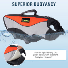 Gilet KISFLY pour grande race canine avec poignée pratique pour sauvetage.