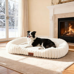 KISIMUY lit-chien-tres-grand-creme: douceur et confort pour longues siestes.