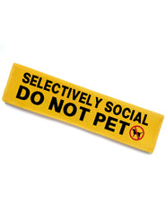 KISJO Laisse Sleeve avec patch jaune d'identification pour signaler l'état du chien.